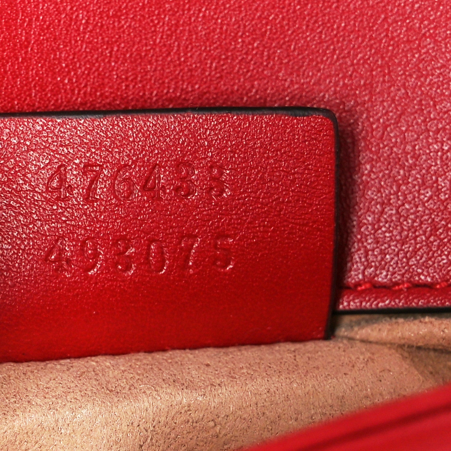 Calfskin Matelasse Super Mini GG Marmont Shoulder Bag Hibiscus Red