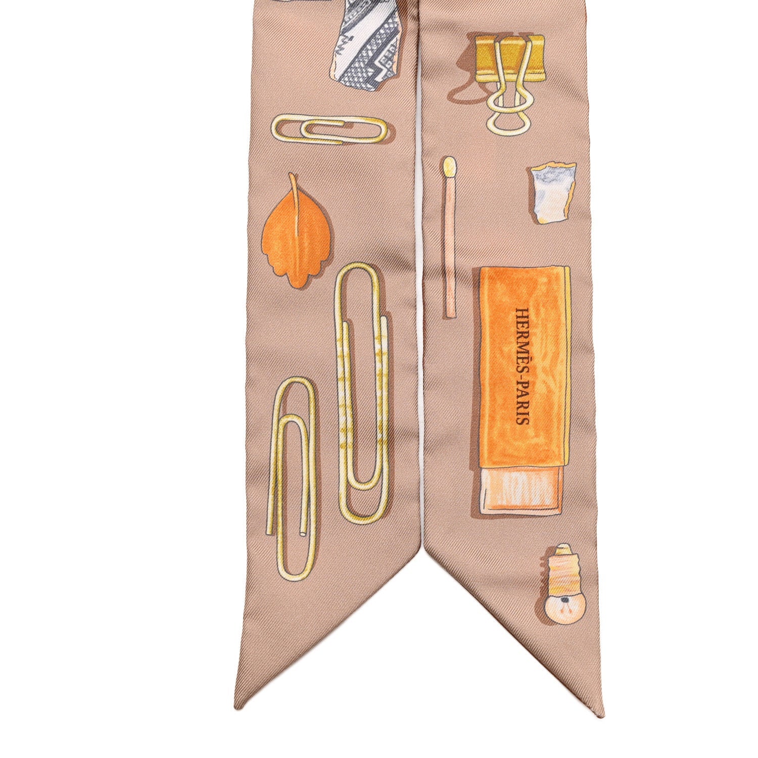 Silk In The Pocket Twilly Beige Orange Sable