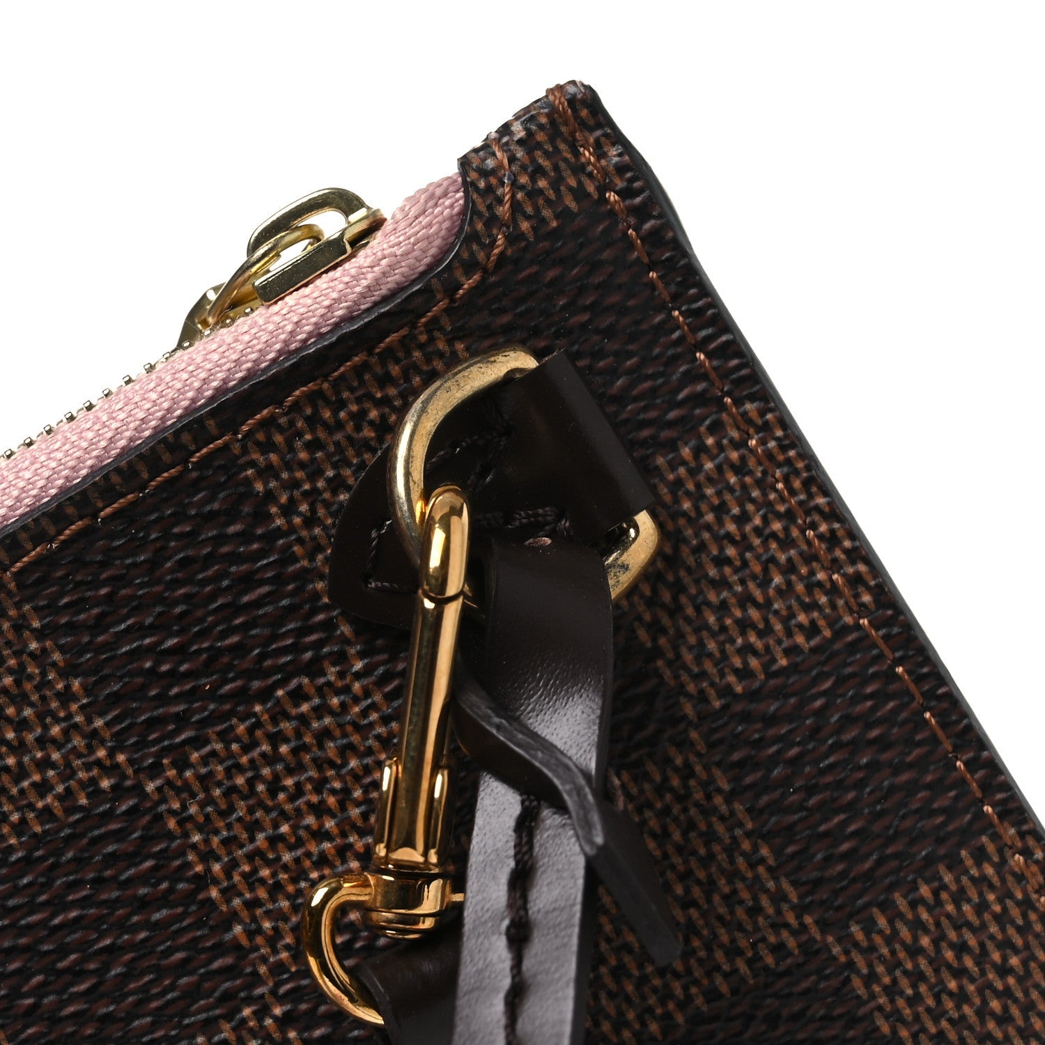 Damier Ebene Neverfull MM GM Pochette Rose Ballerine