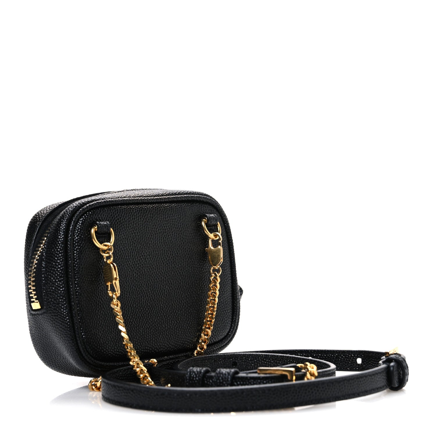 Grain De Poudre Matelasse Monogram Baby Lou Camera Bag Black