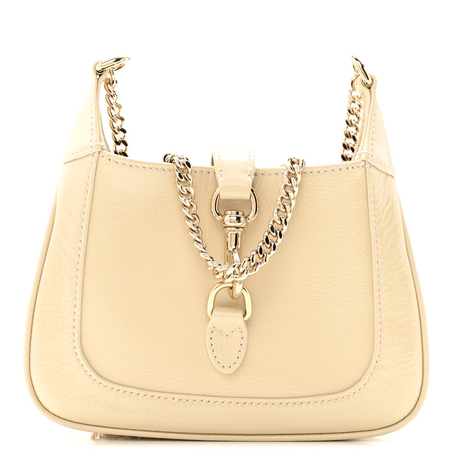 Crinkled Patent Mini Jackie Notte Bag New Ivoire