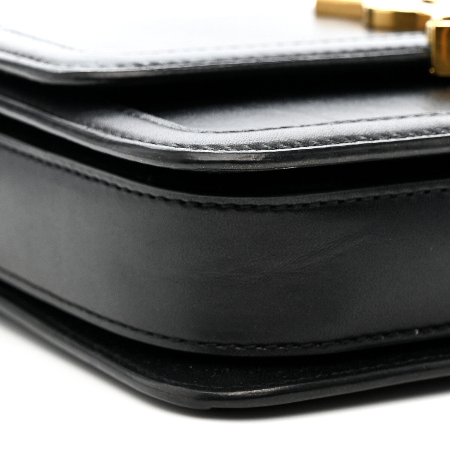 Smooth Calfskin Small Solferino Satchel Black