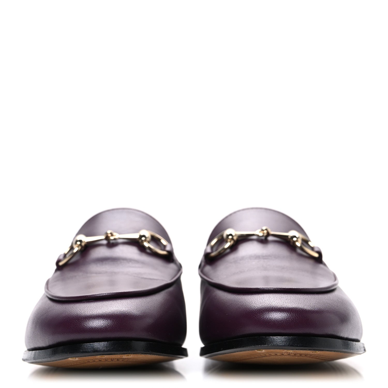 Real Betis Glamour Calfskin Womens Jordaan Horsebit Loafers 35.5 Shiny Vineyard