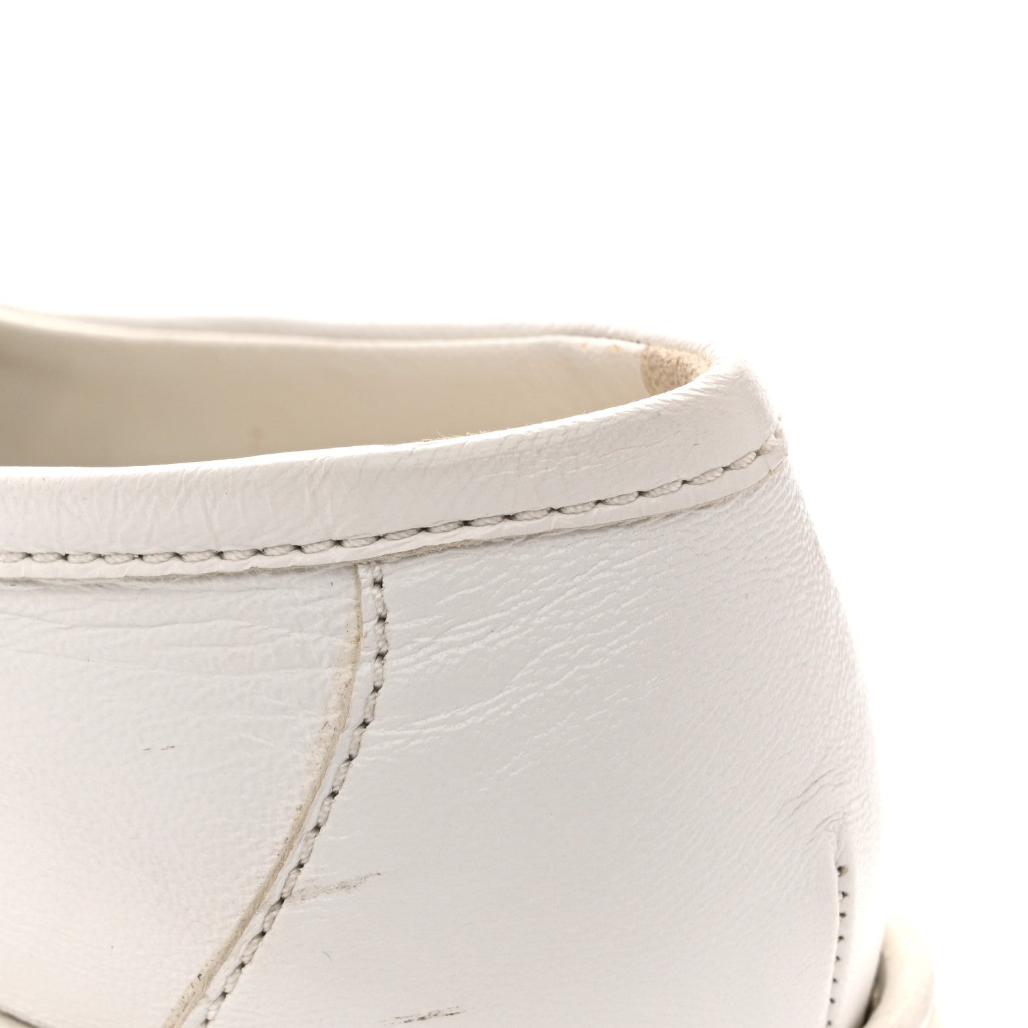 Shiny Lambskin Quilted CC Turnlock Loafers 40 White