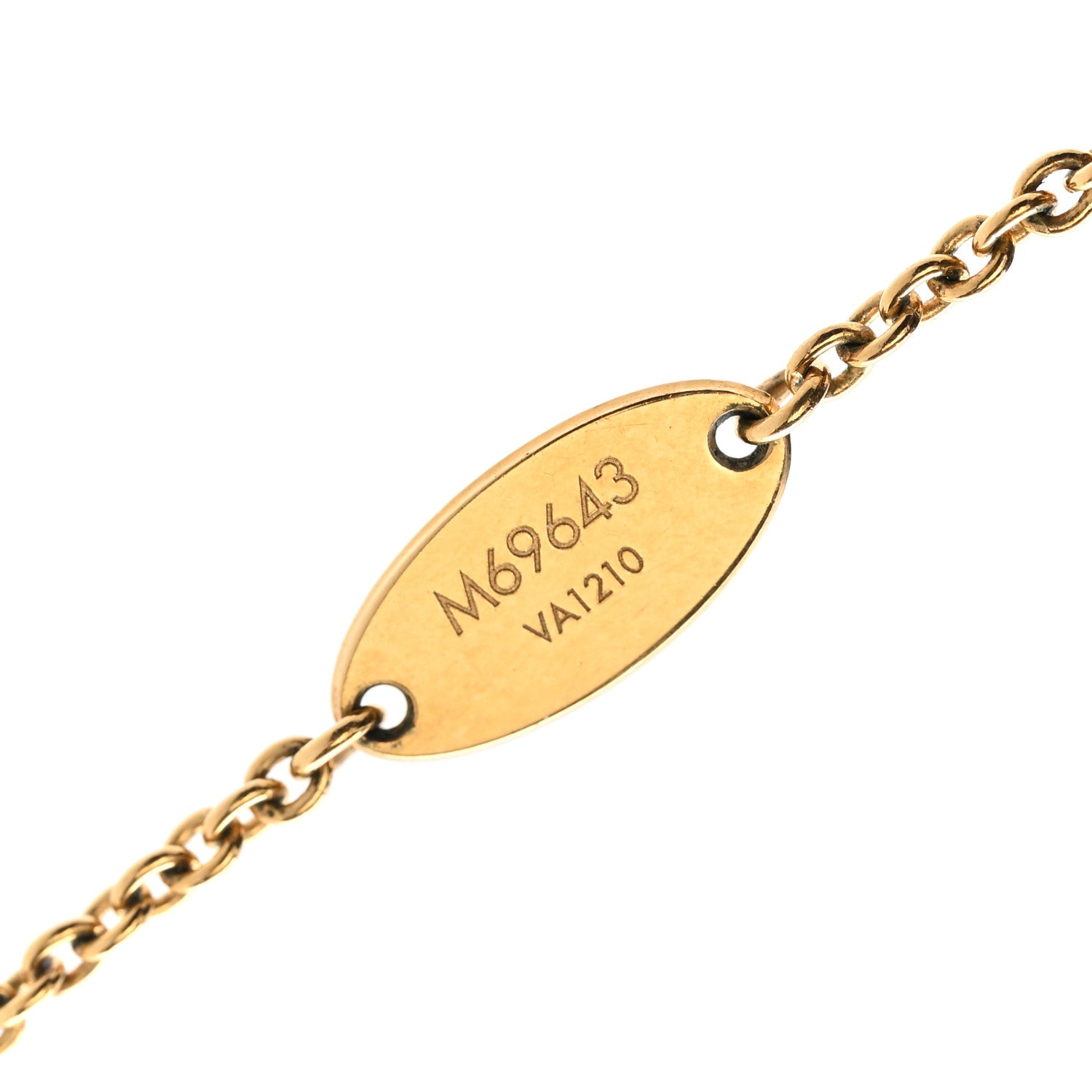 Metal L to V Necklace Gold Silver