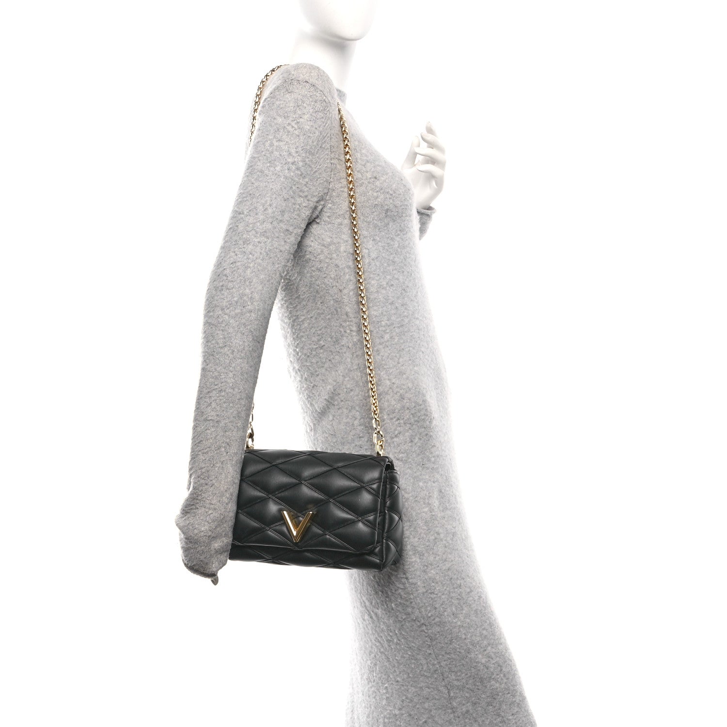 Lambskin Malletage Top Handle GO-14 MM Black