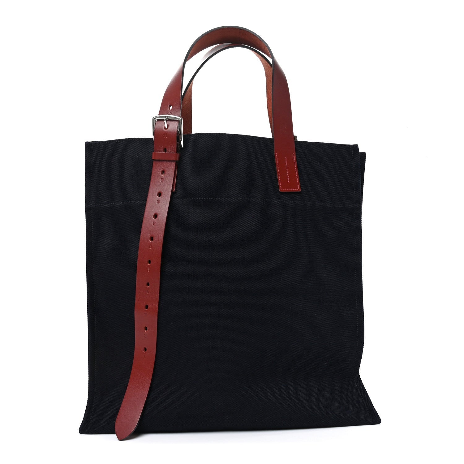 Toile Goeland Vache Hunter Etriviere Shopping Bag Bleu Nuit Rouge H