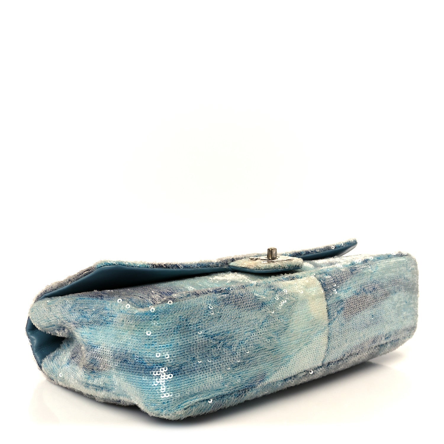 Sequin Large Waterfall Flap Light Blue