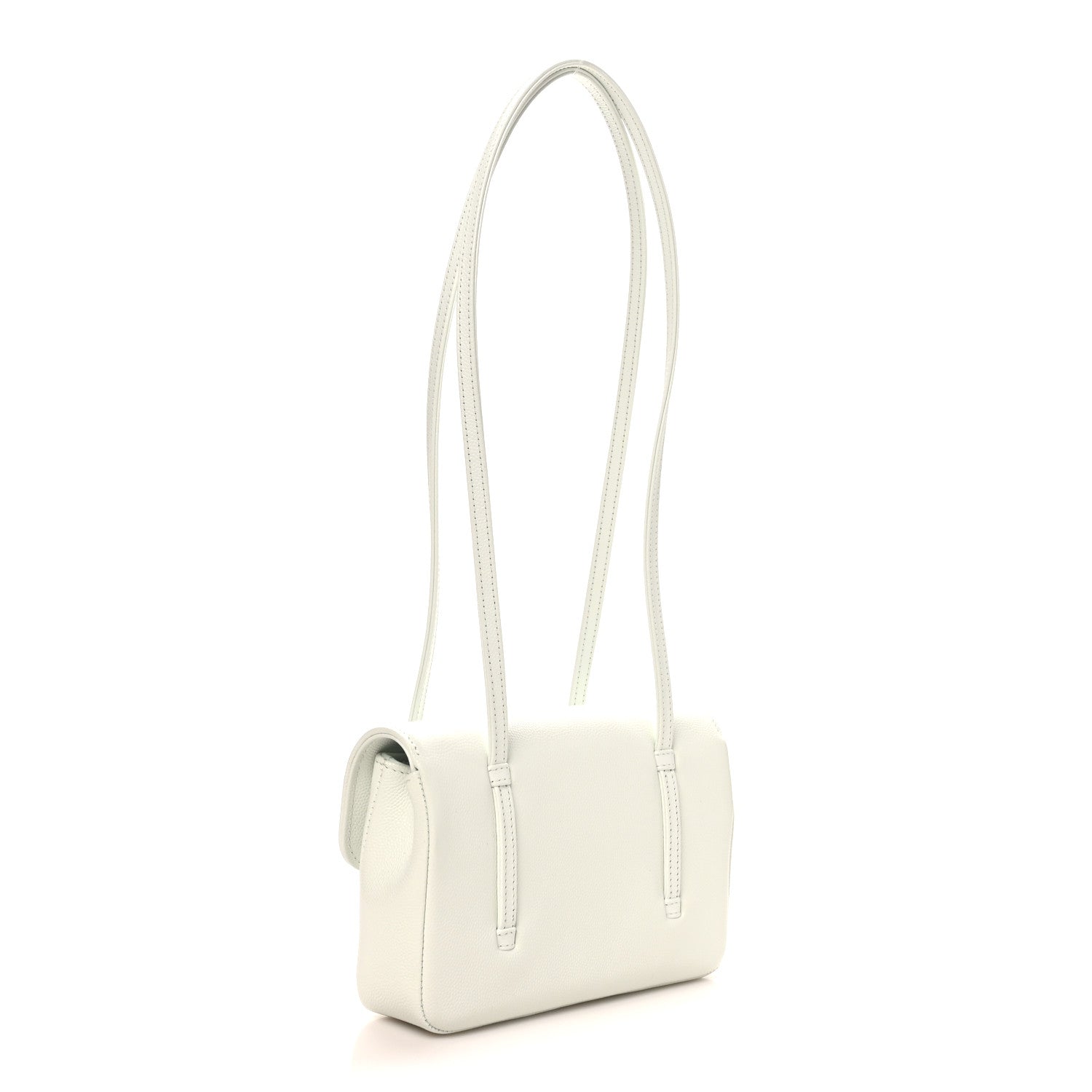 Shiny Caviar Mini Preppy Coco Shoulder Bag Light Blue
