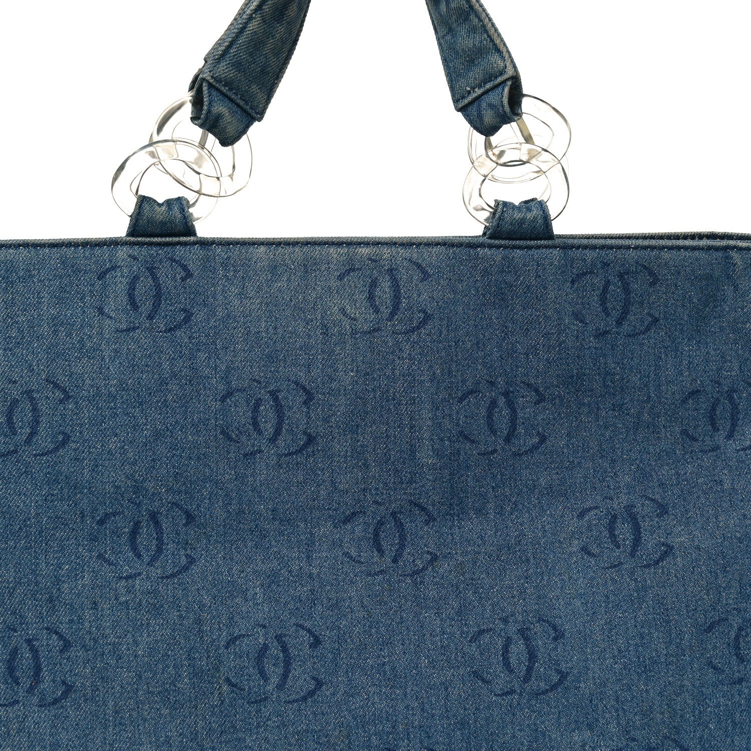 Denim Large CC Tote Dark Navy Blue