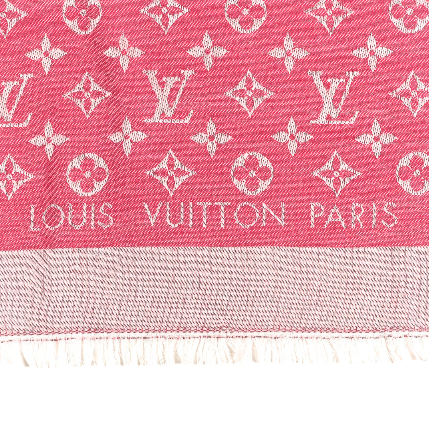 Wool Silk Monogram Denim Shawl Pivoine
