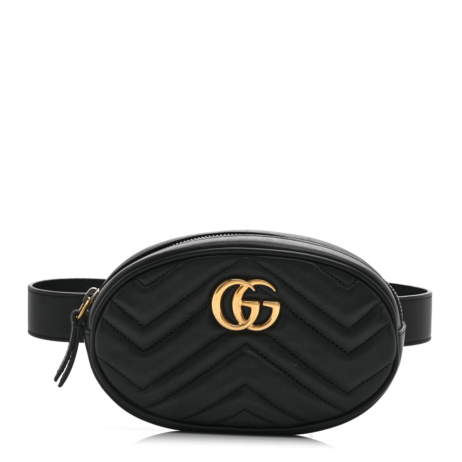 Calfskin Matelasse GG Marmont Belt Bag 85 34 Black