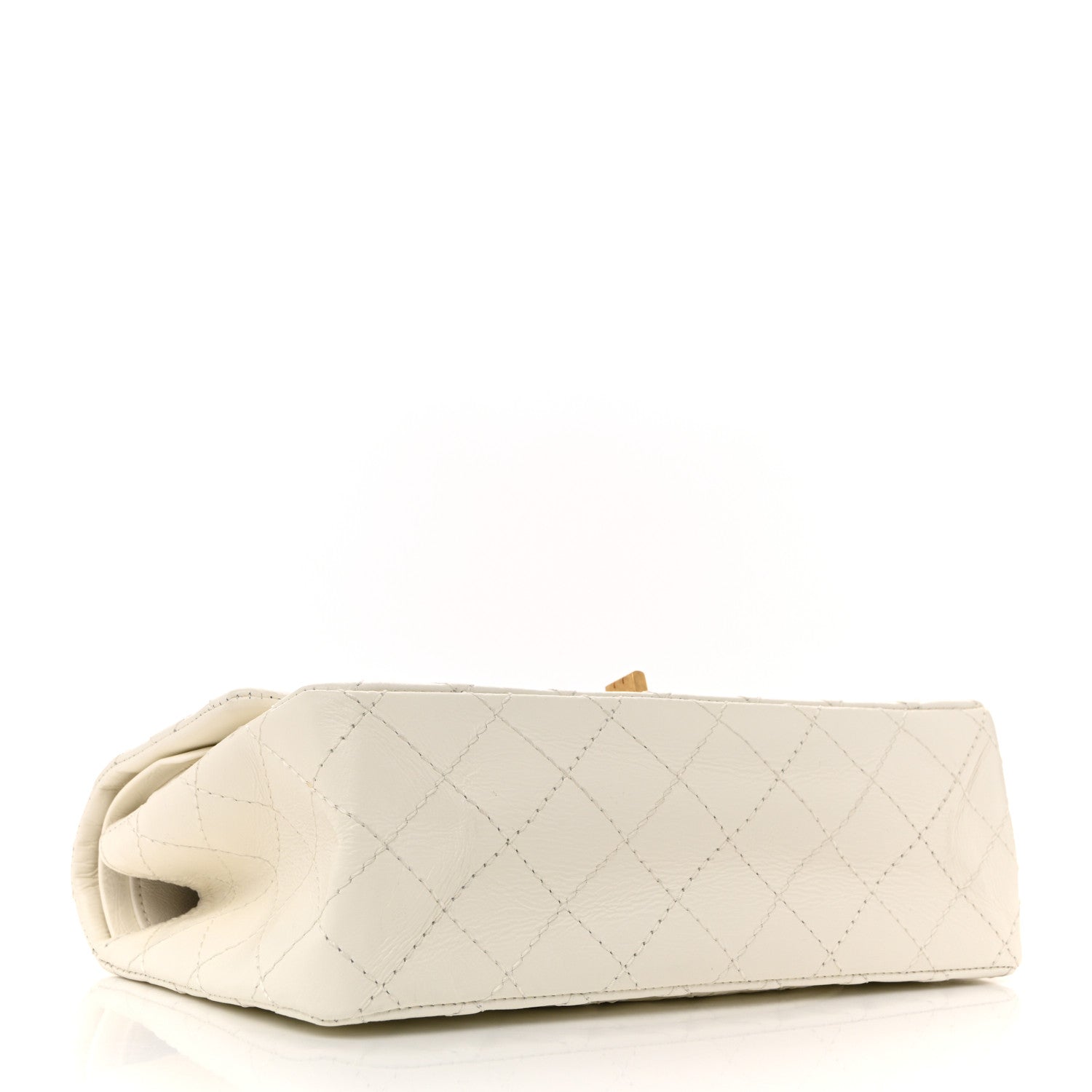 Aged Calfskin Quilted 2.55 Reissue 225 Flap White