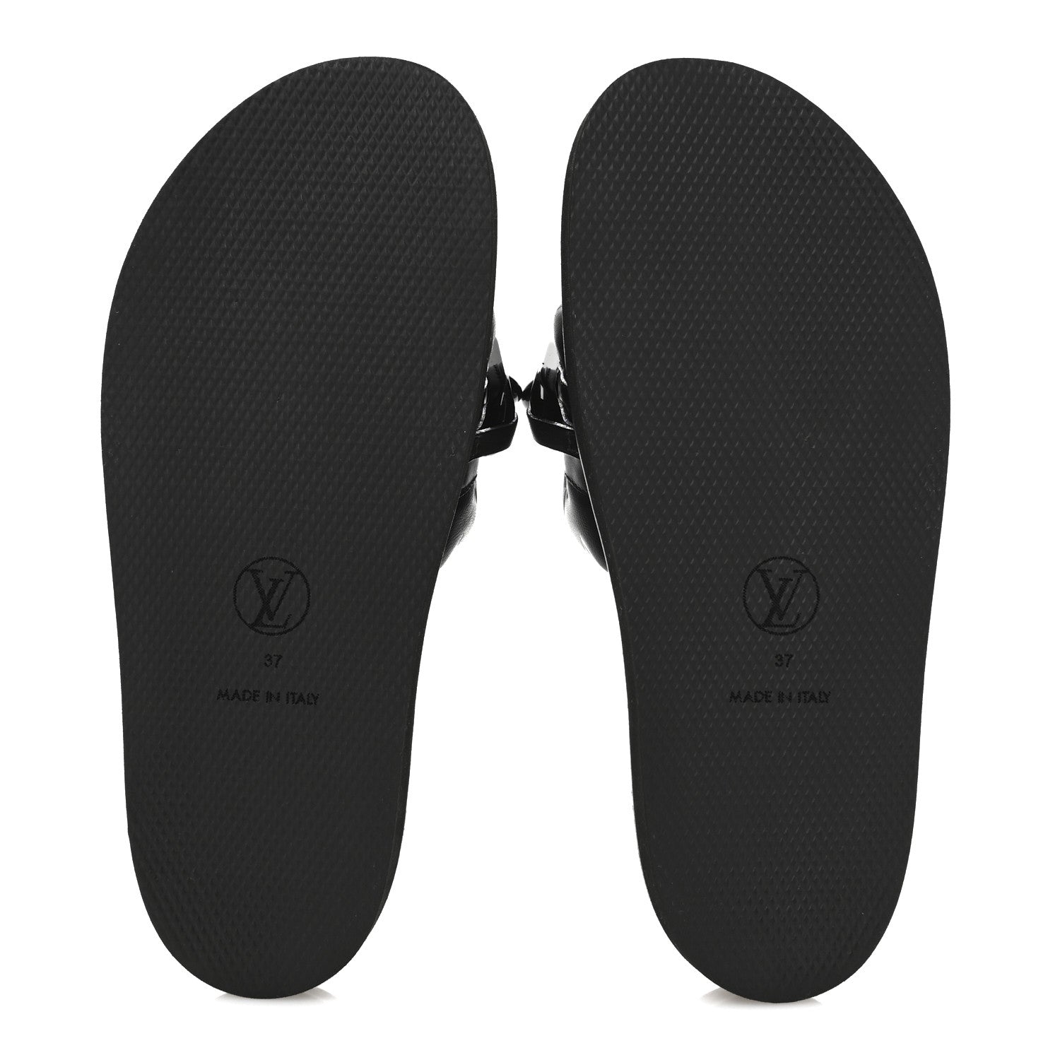 Calfskin Embossed Monogram Sunset Flat Comfort Mule 37 Black