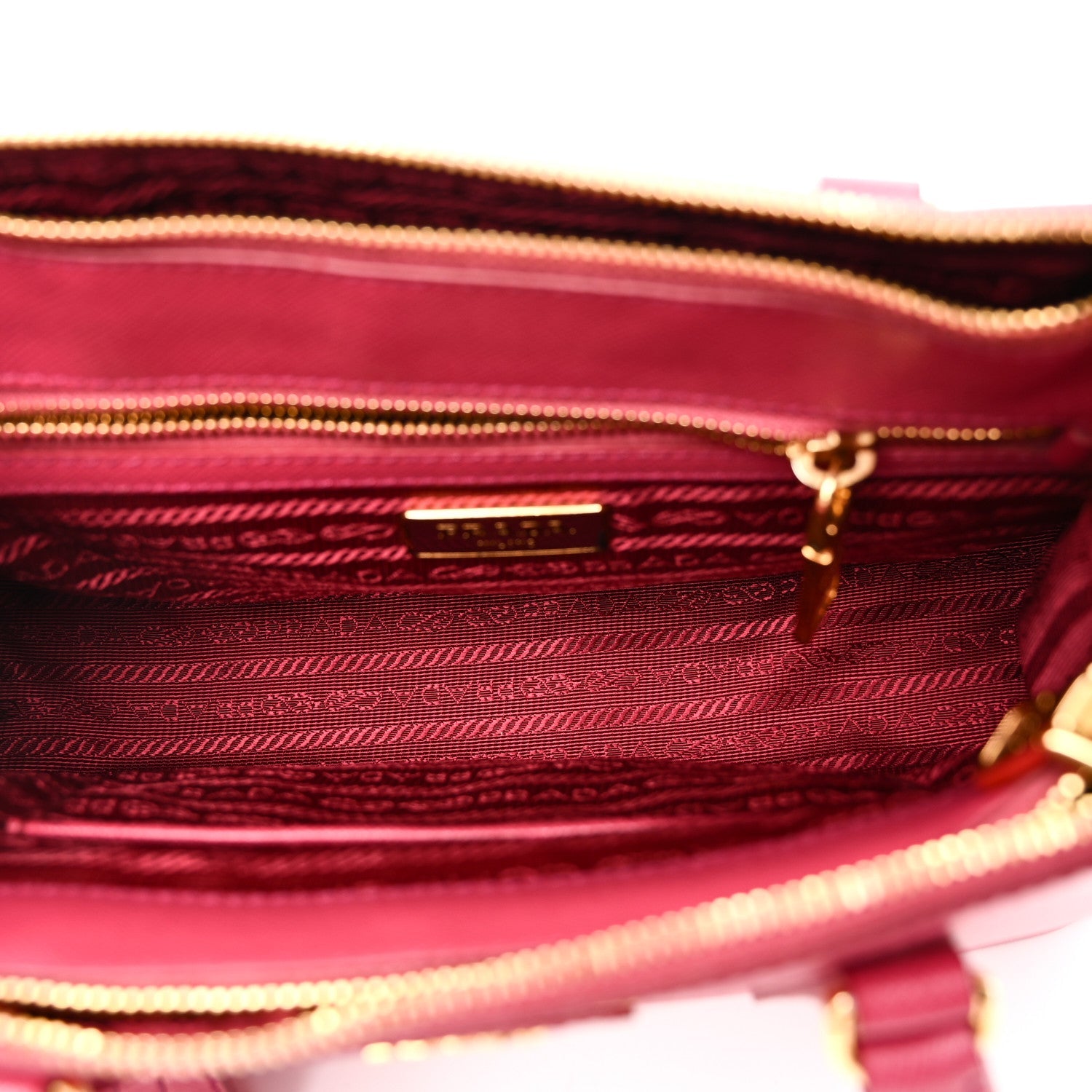 Saffiano Mini Galleria Double Zip Tote Peonia