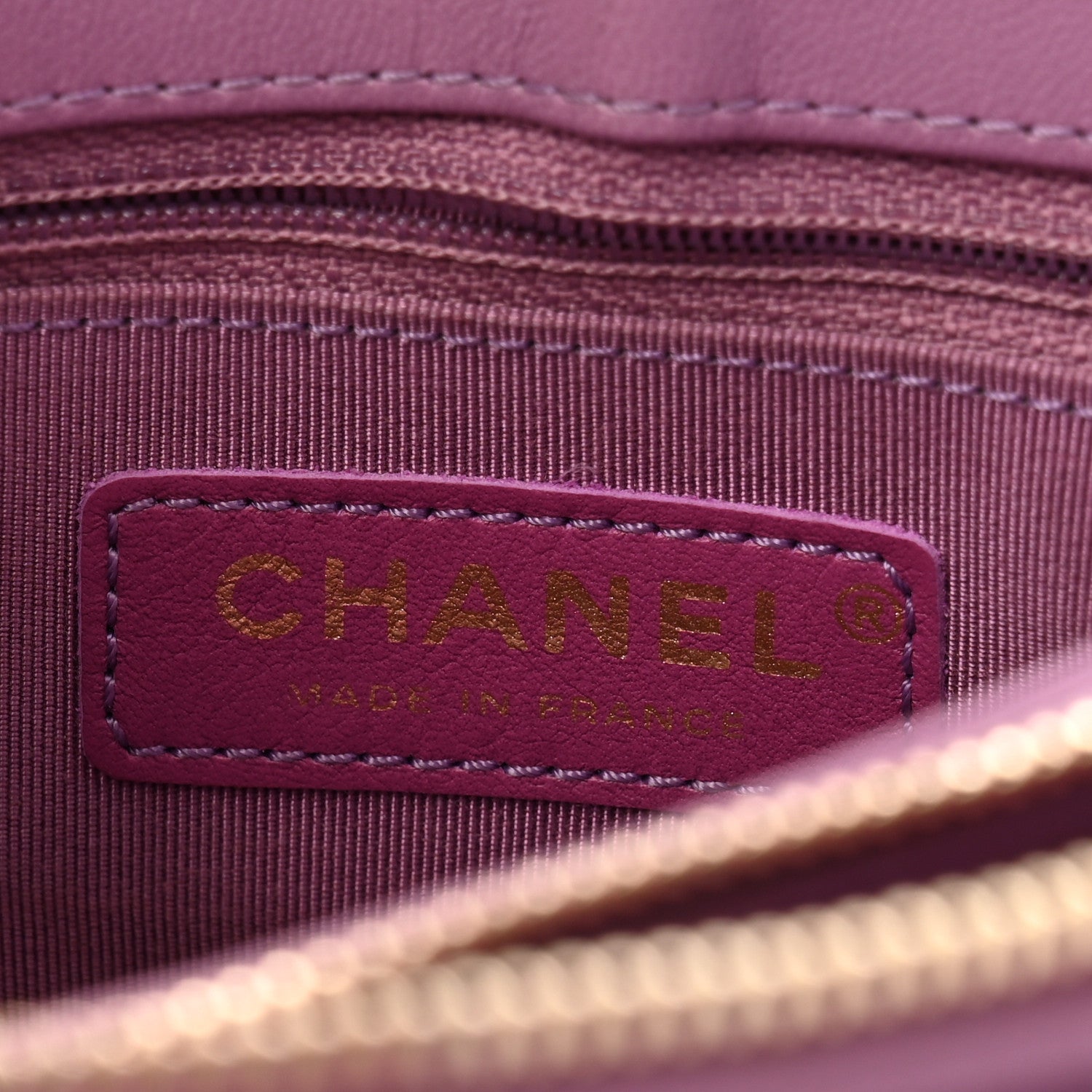 Lambskin Sleek And Chic Flap Purple