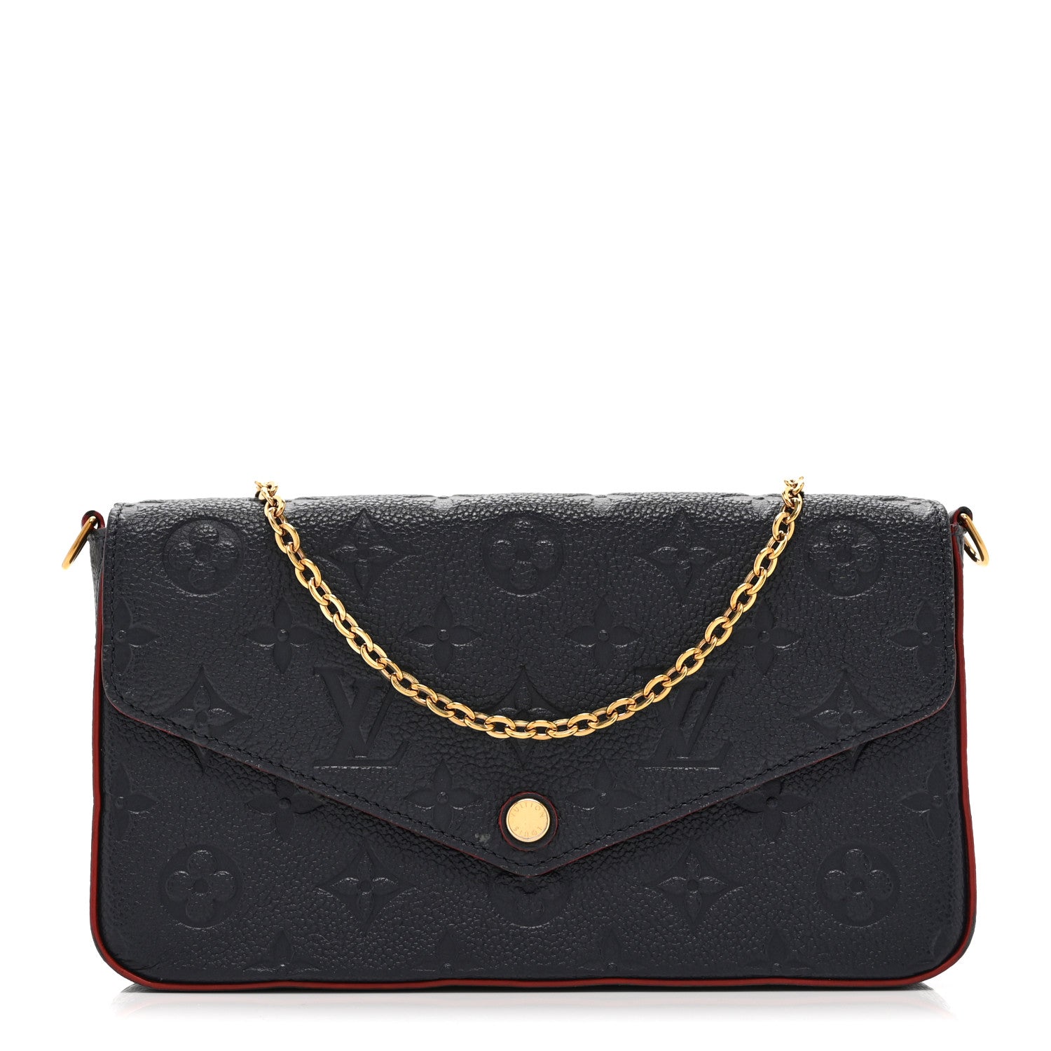 Empreinte Pochette Felicie Chain Wallet Marine Rouge