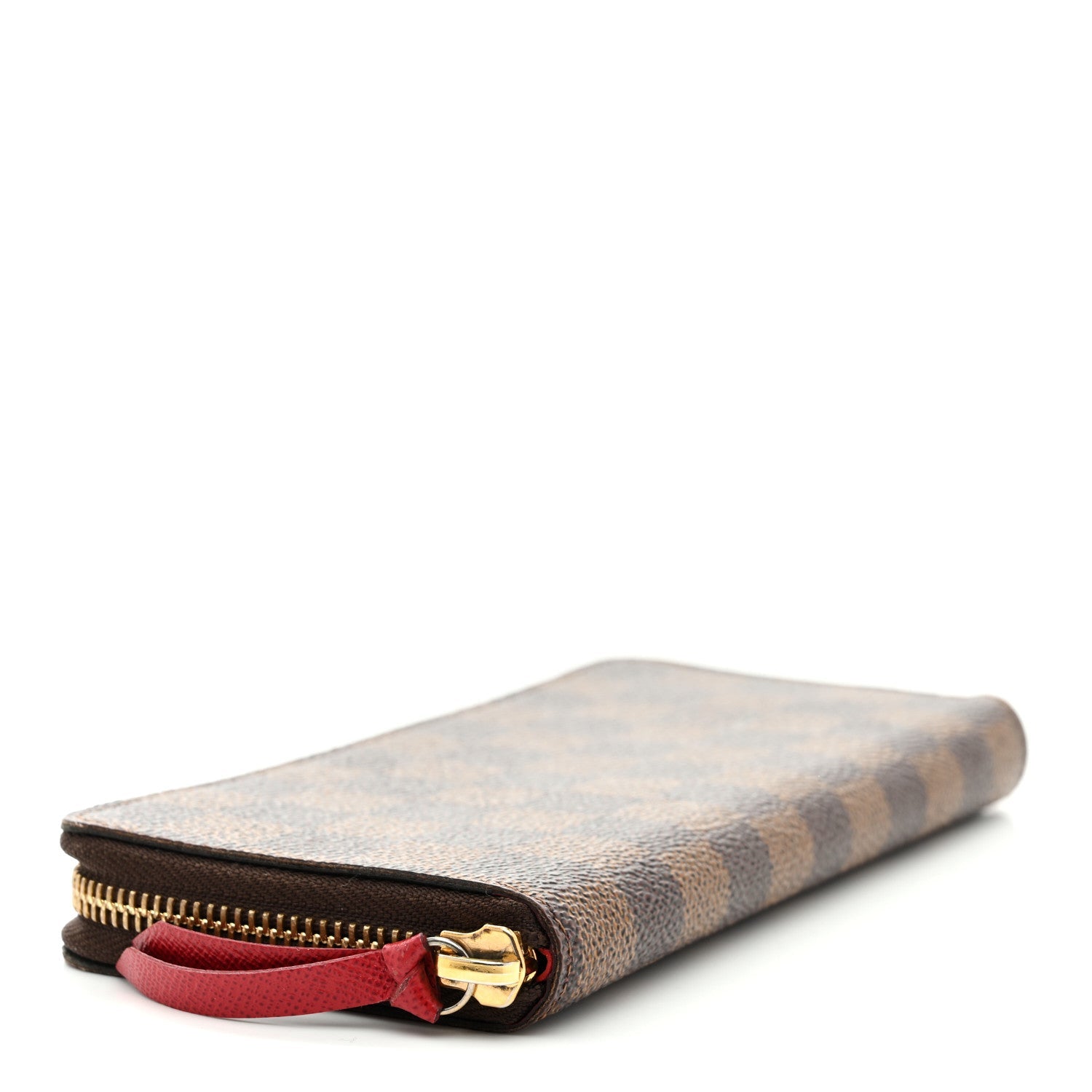 Damier Ebene Clemence Wallet Cherry