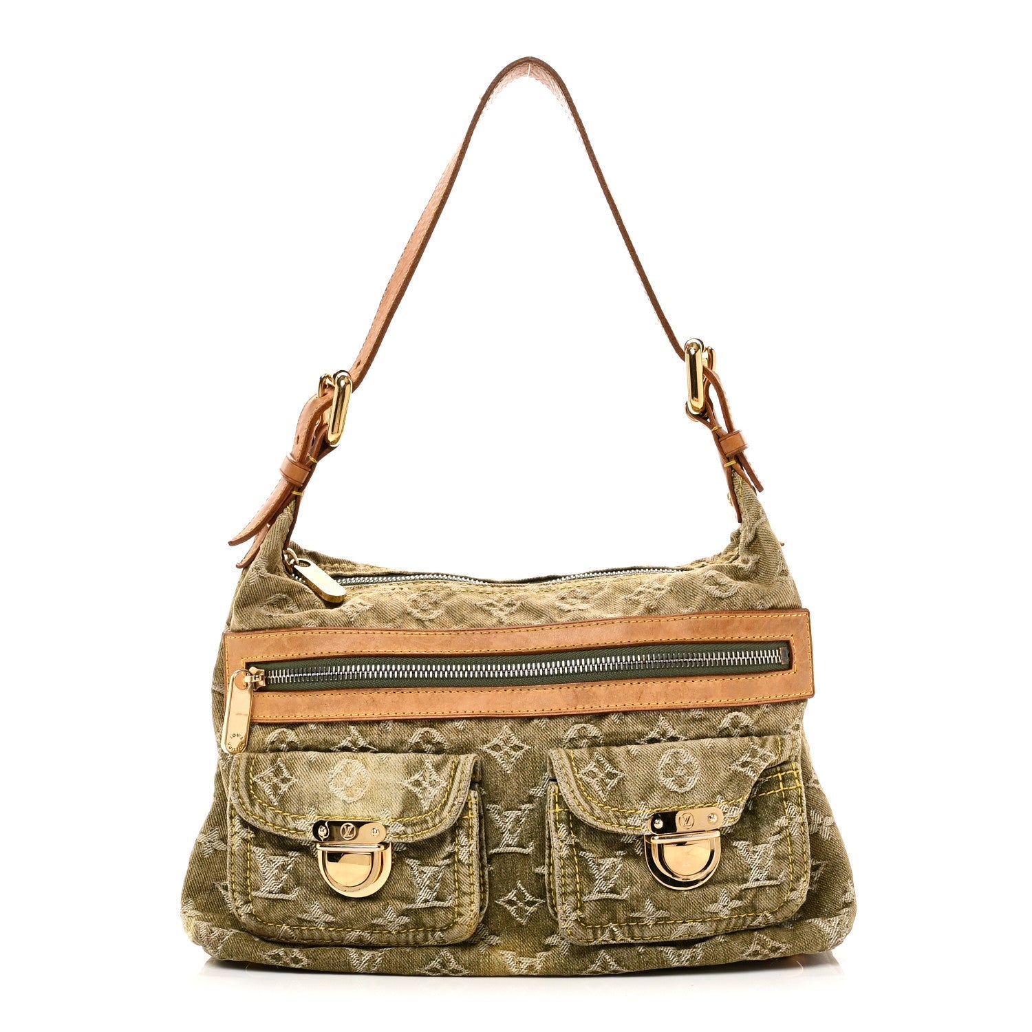 Monogram Denim Baggy PM Lichen