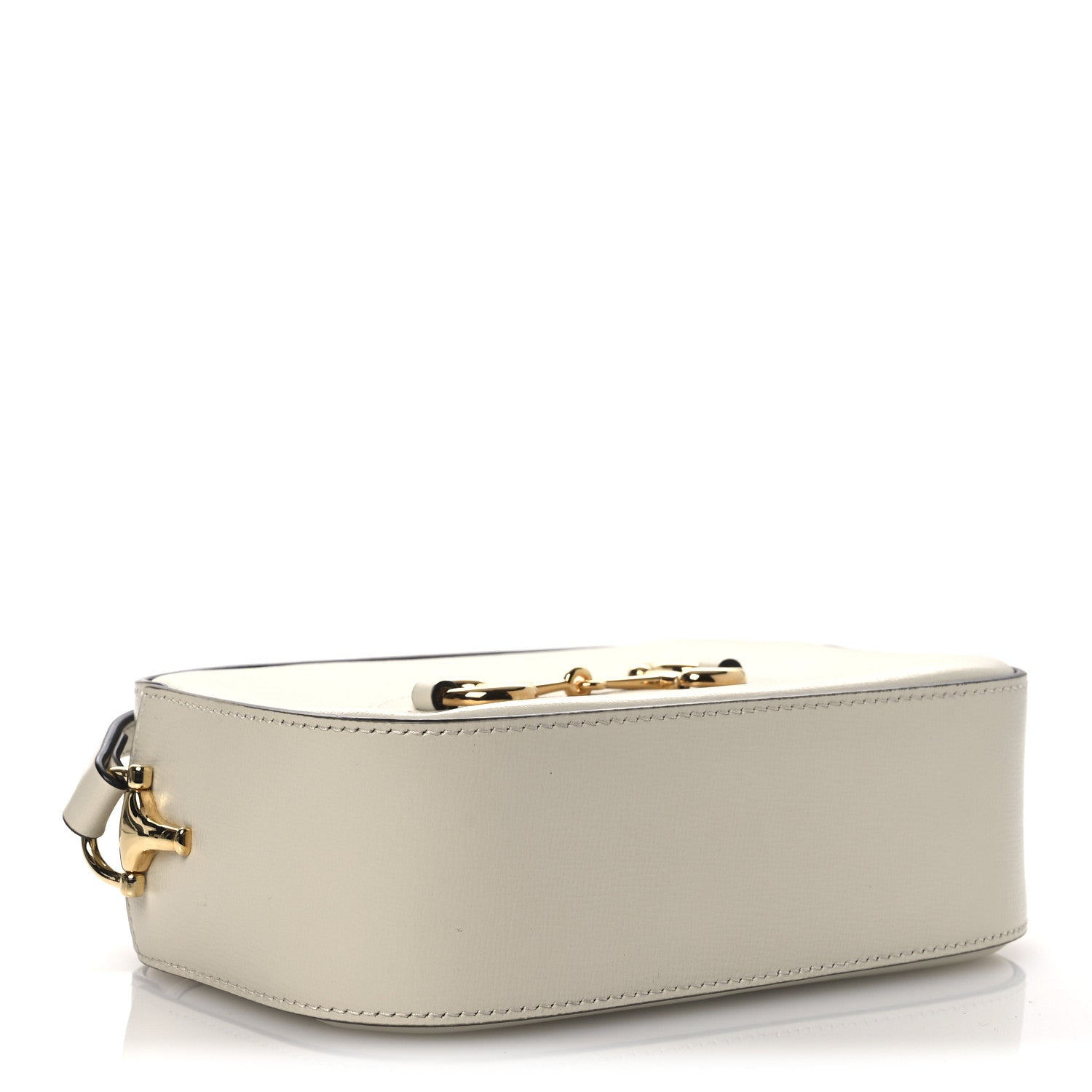 Azalea Calfskin Mini Horsebit 1955 Camera Shoulder Bag Mystic White