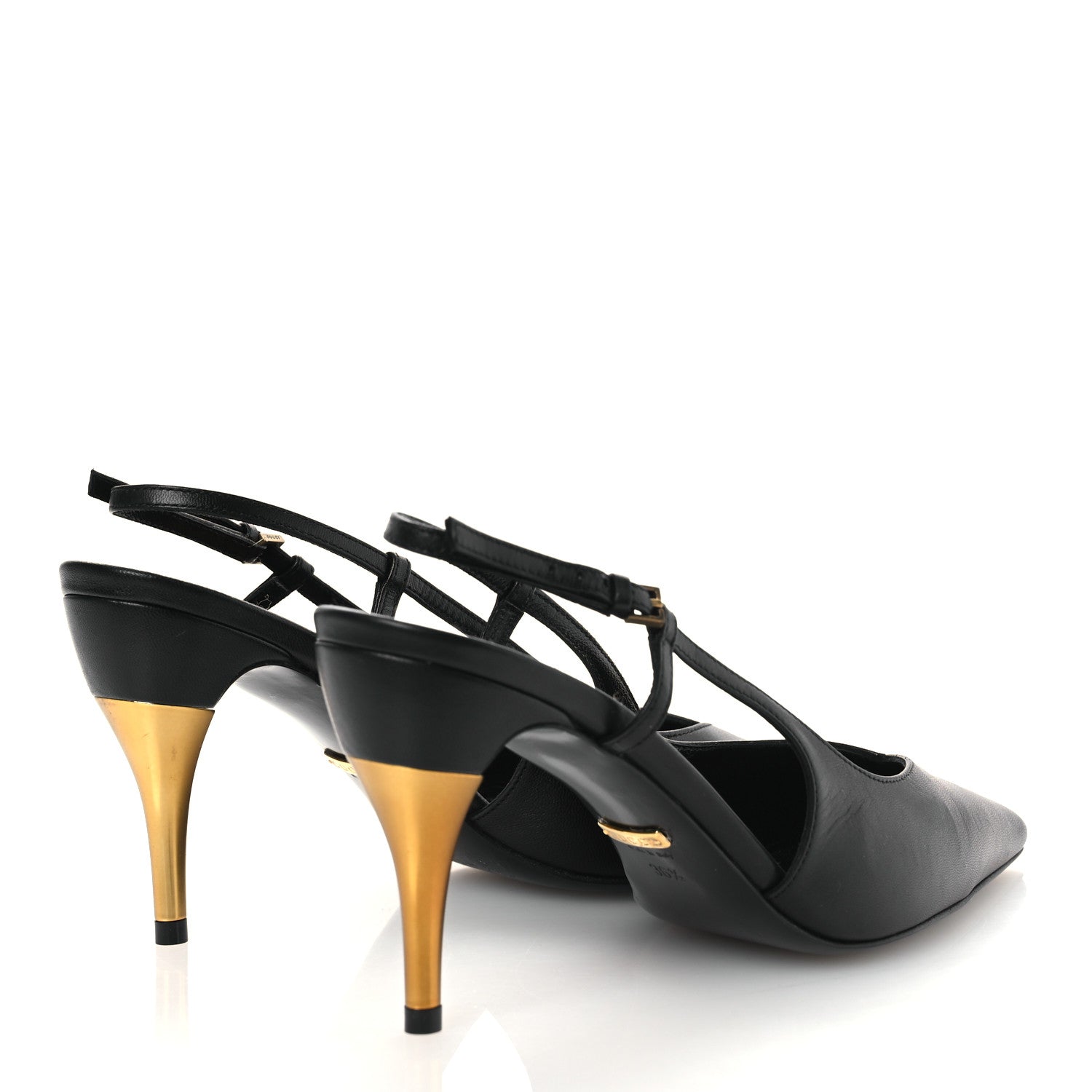 Calfskin Slingback Pumps 36.5 Black