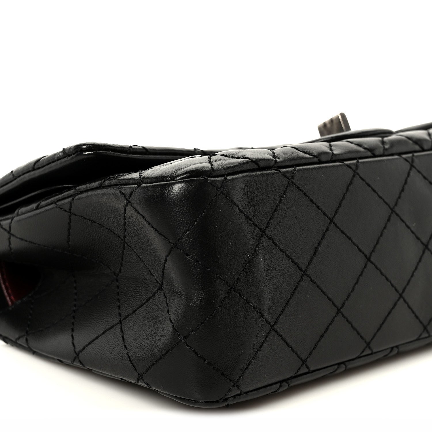 Aged Calfskin Quilted 2.55 Reissue 225 Flap Black