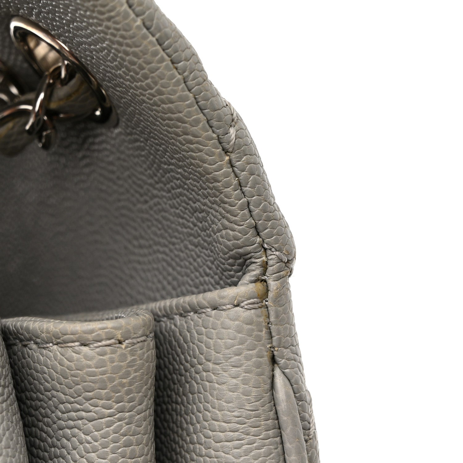 Caviar Quilted Medium Urban Companion Flap Grey