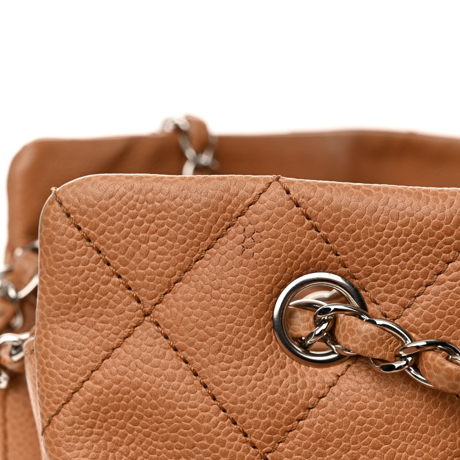 Caviar Quilted Timeless CC Shopping Tote Brown