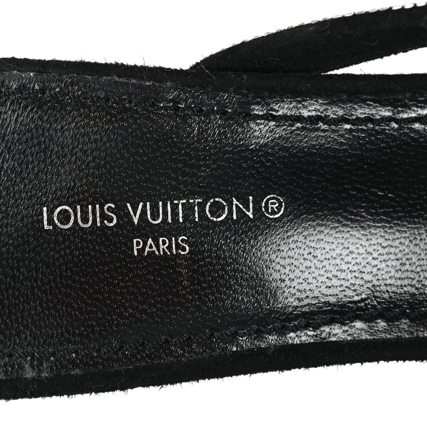 Suede Goat Rhinestone Appeal Sandals 36 Black