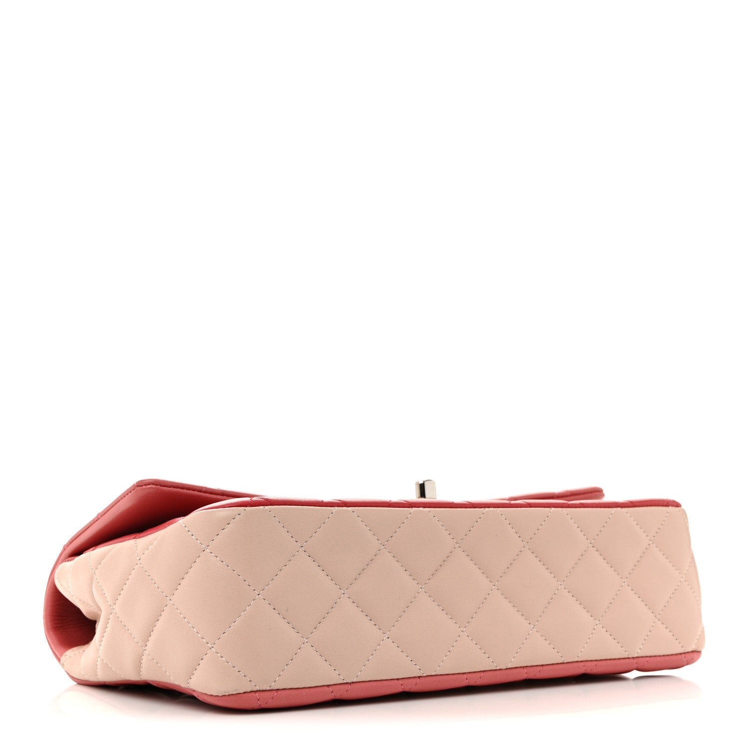Lambskin Quilted Tri-Color Medium Valentine Charms Single Flap Pink