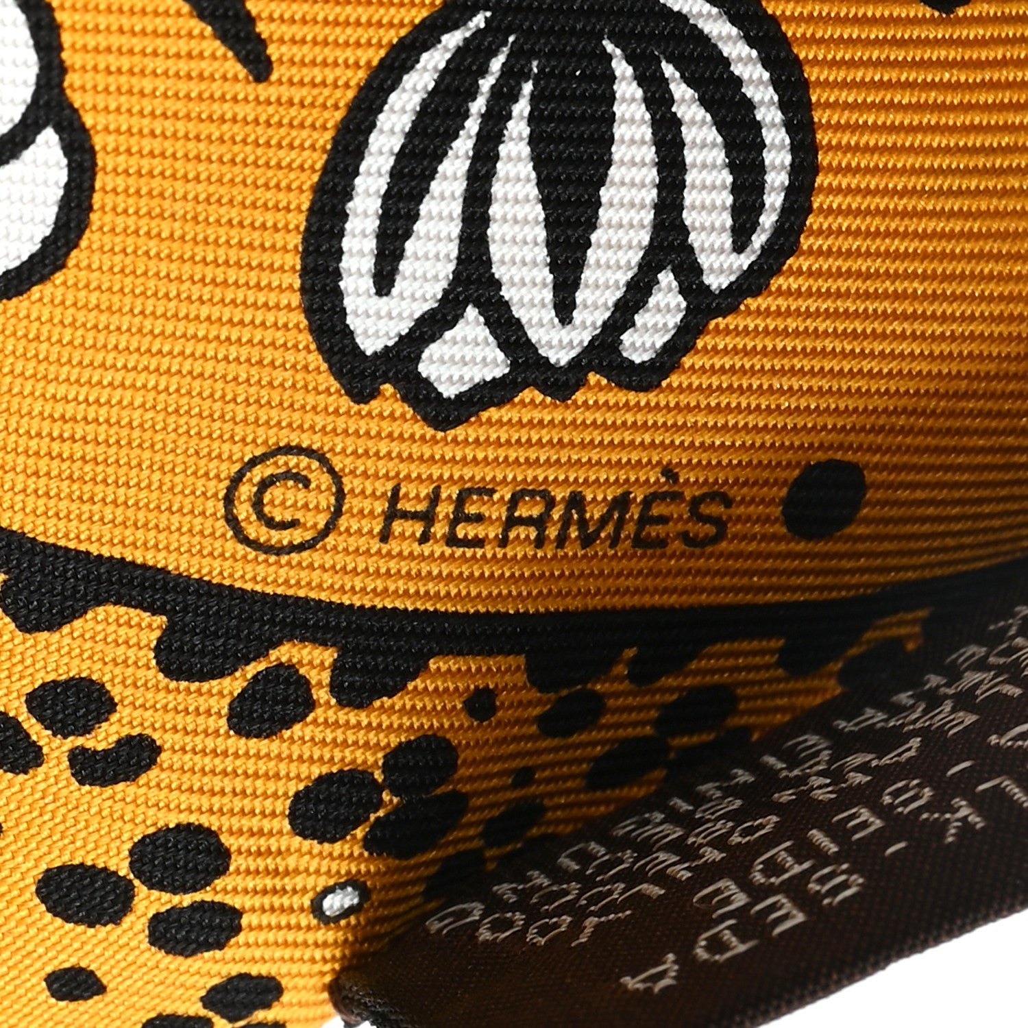 Silk Les Leopards Twilly Miel Black White