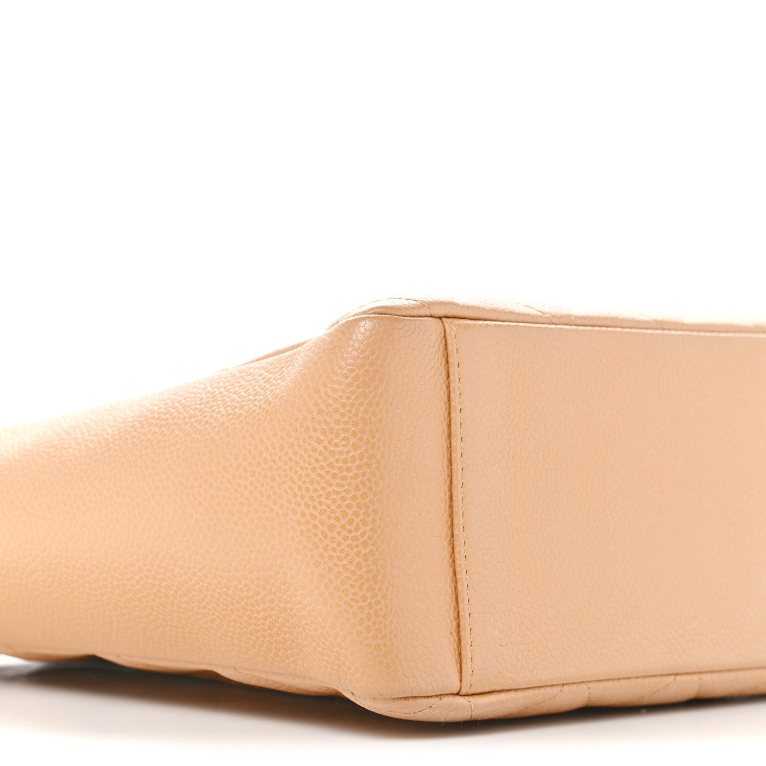 Caviar Quilted Petit Shopping Tote PST Dark Beige