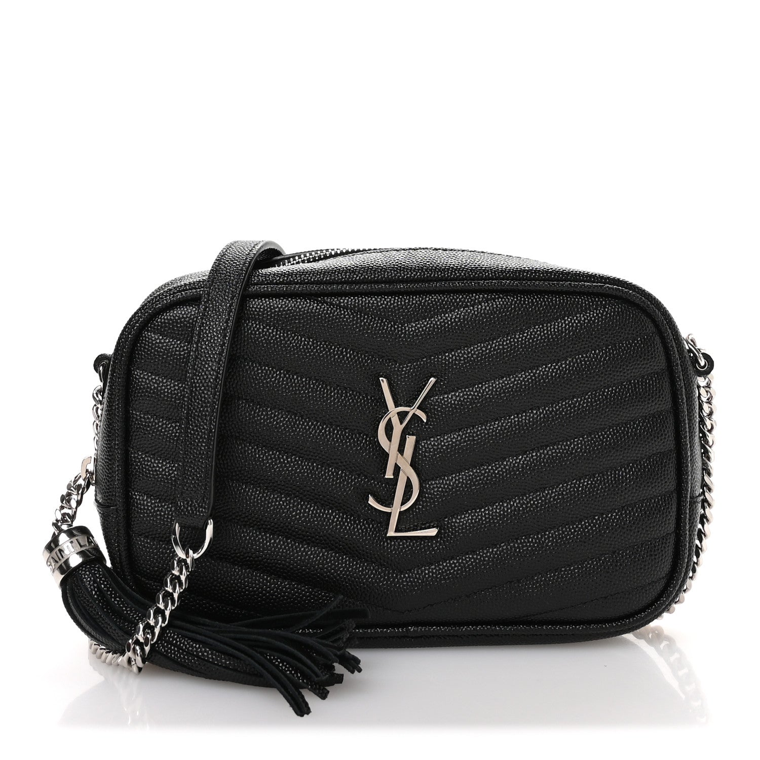 Grain De Poudre Matelasse Monogram Mini Lou Camera Bag Black