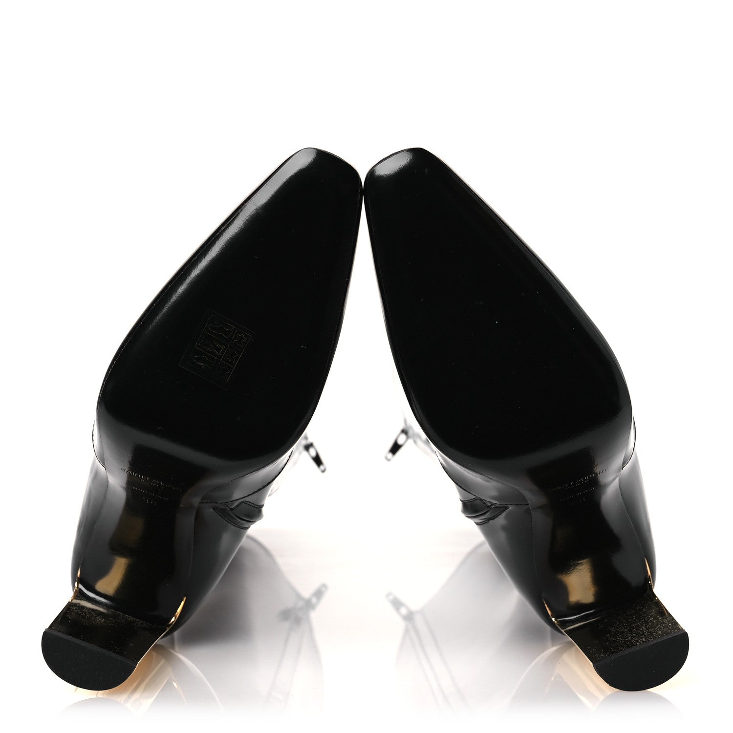 Glazed Calfskin Auteuil 105mm Zip Boots 38 Black