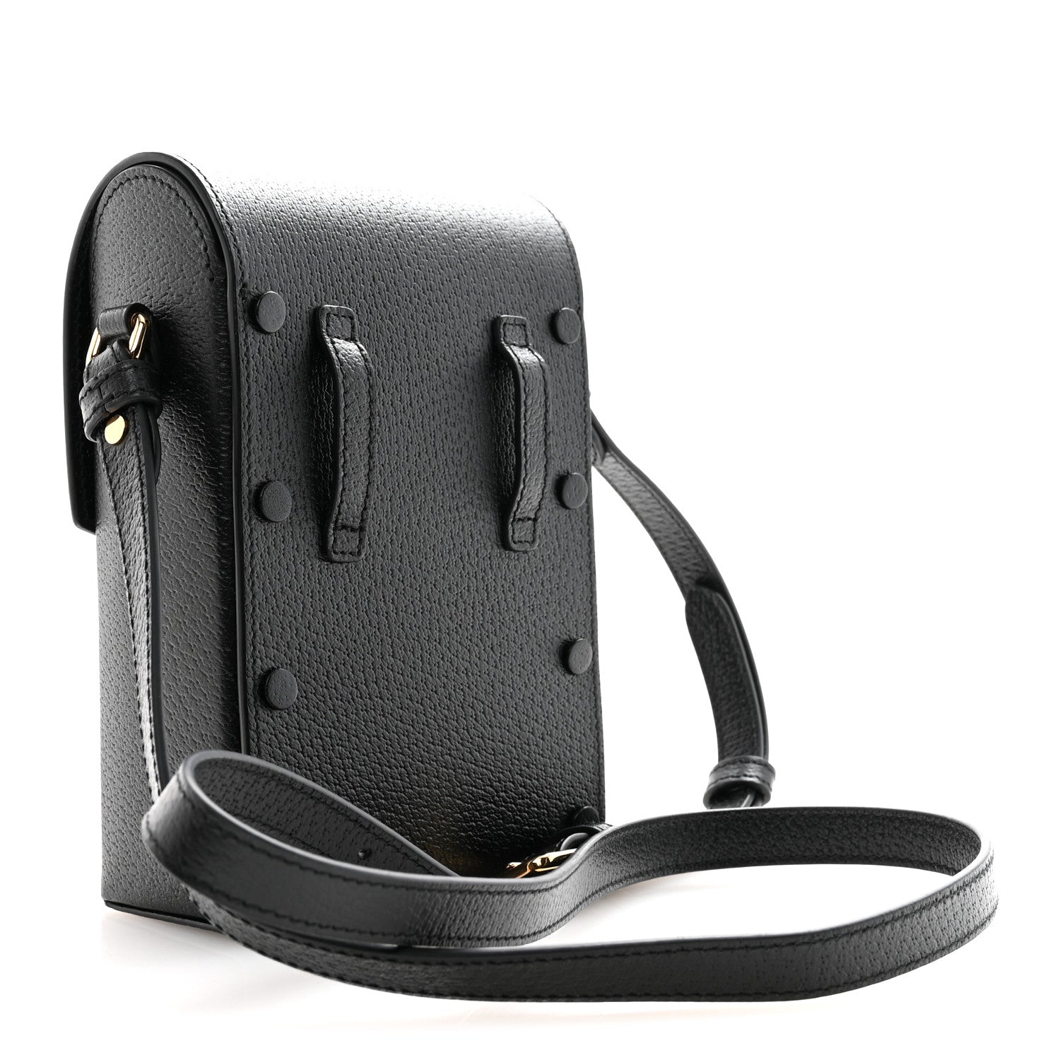 Dollar Calfskin Vertical Horsebit 1955 Crossbody Bag Black