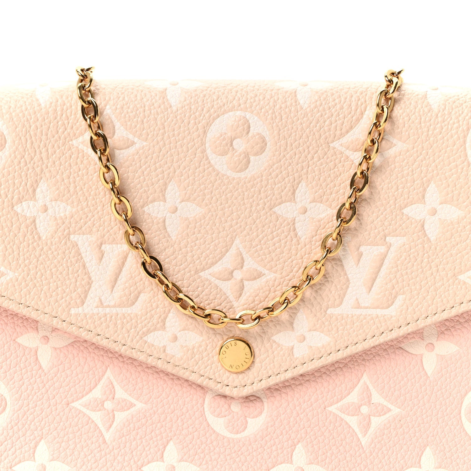 Empreinte Spring in the City Felicie Pochette Chain Wallet Pink Beige Yellow