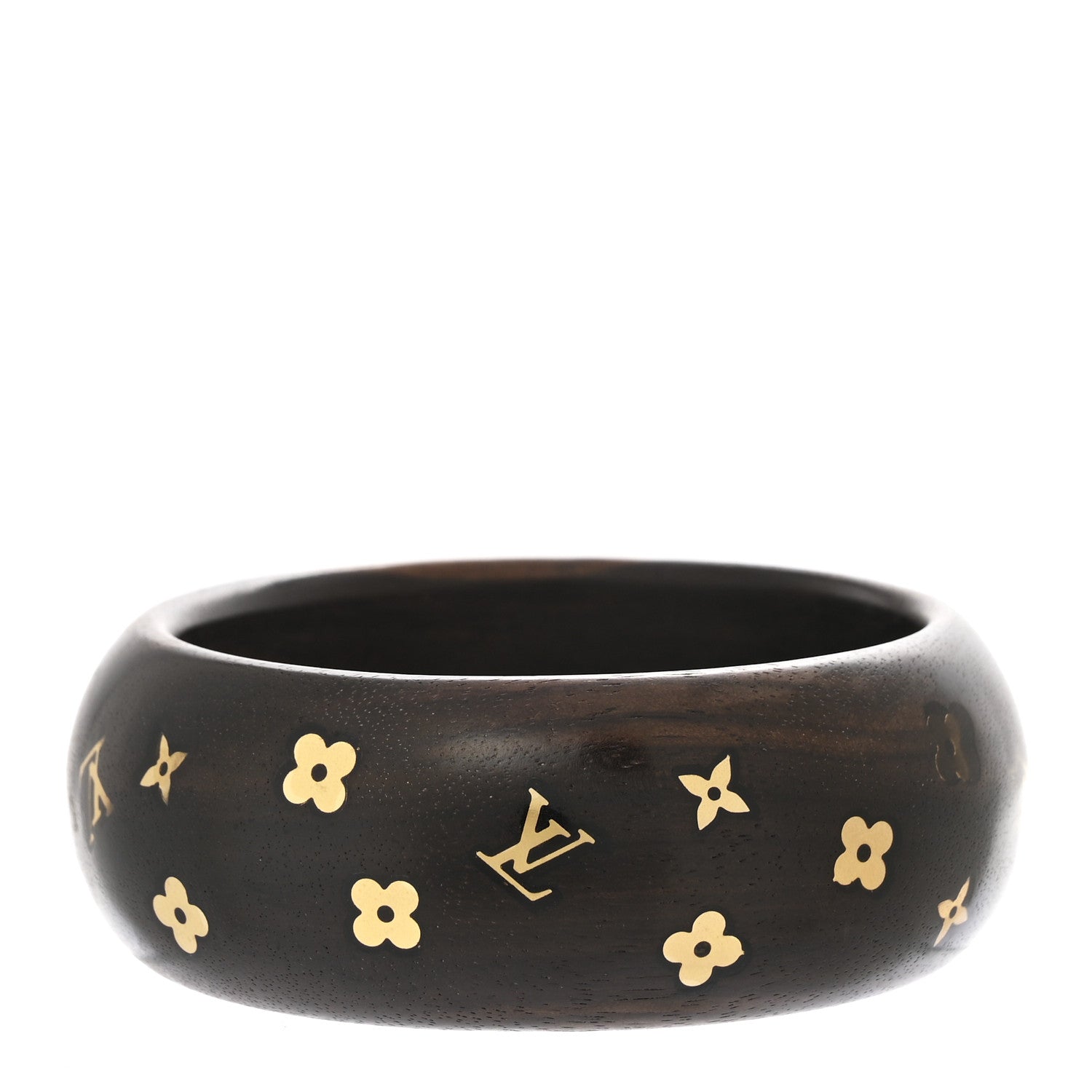 Tiger Wood Brass Wide Sylvania Bangle