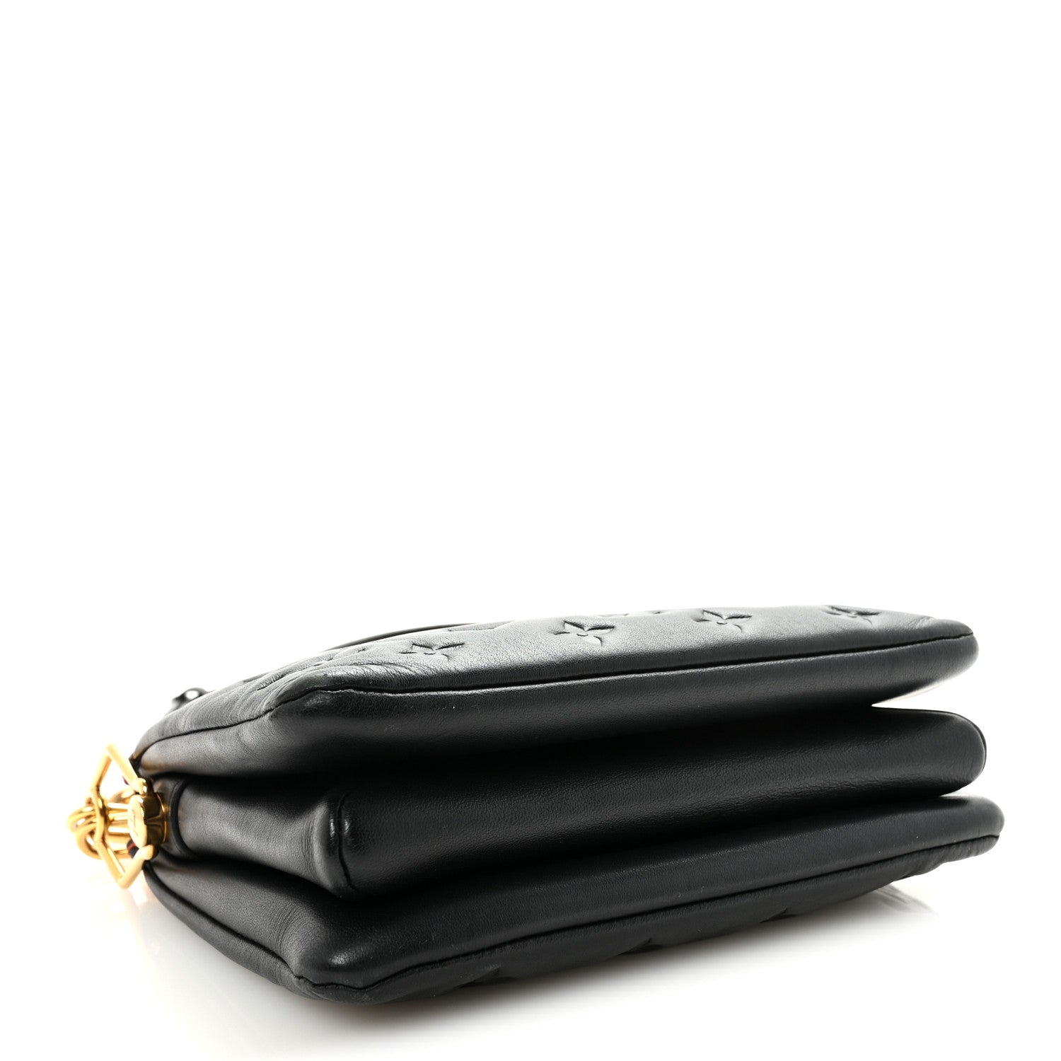 Lambskin Embossed Monogram Coussin BB Black
