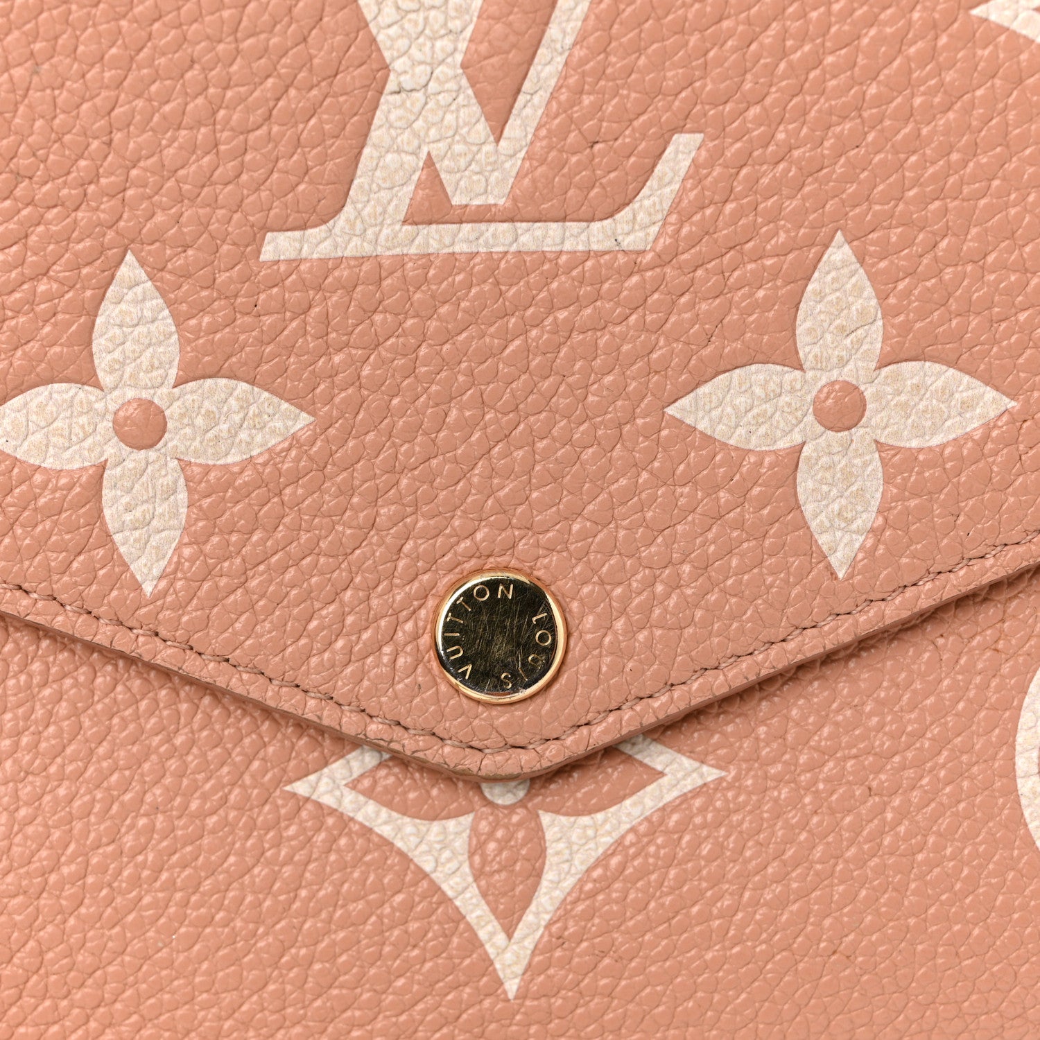 Empreinte Monogram Giant Felicie Pochette Chain Wallet Rose Trianon Creme