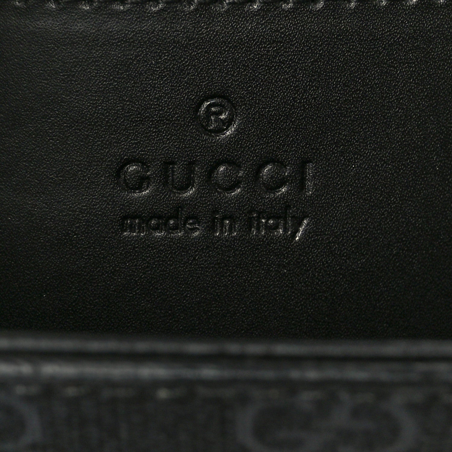 GG Supreme Monogram Appia Calfskin Web Mini Tote Bag Black