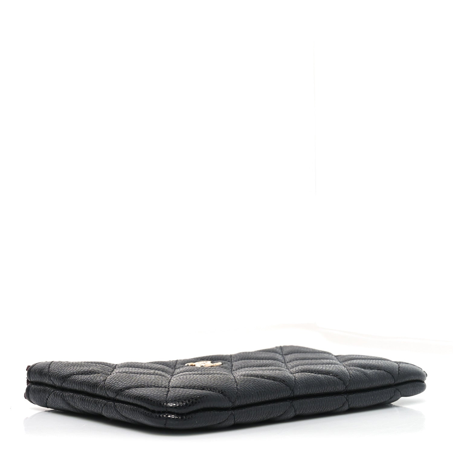 Caviar Quilted Small Cosmetic Case Black