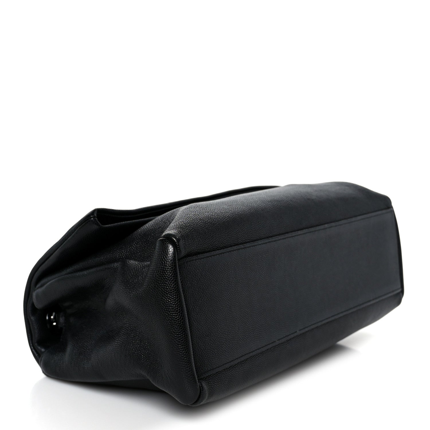 Grain De Poudre Medium West Hollywood Monogram Fold-Over Black