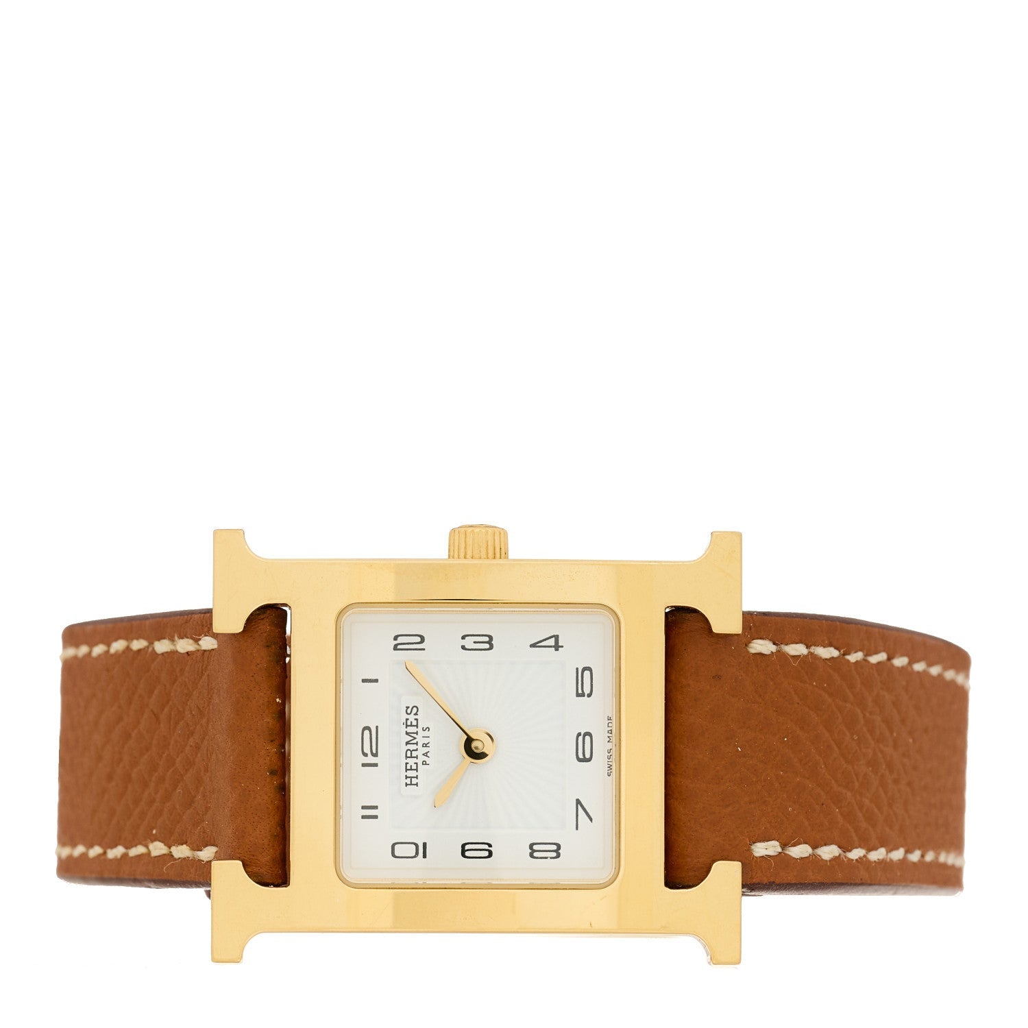 Stainless Steel Epsom 21mm Heure H Hour Quartz Watch Gold
