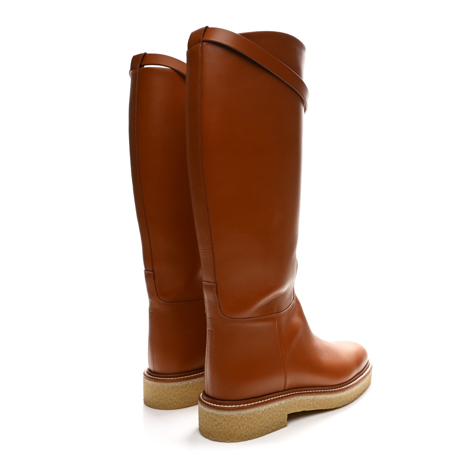 Heritage Calfskin Kelly Jumping Boots 39 Naturel