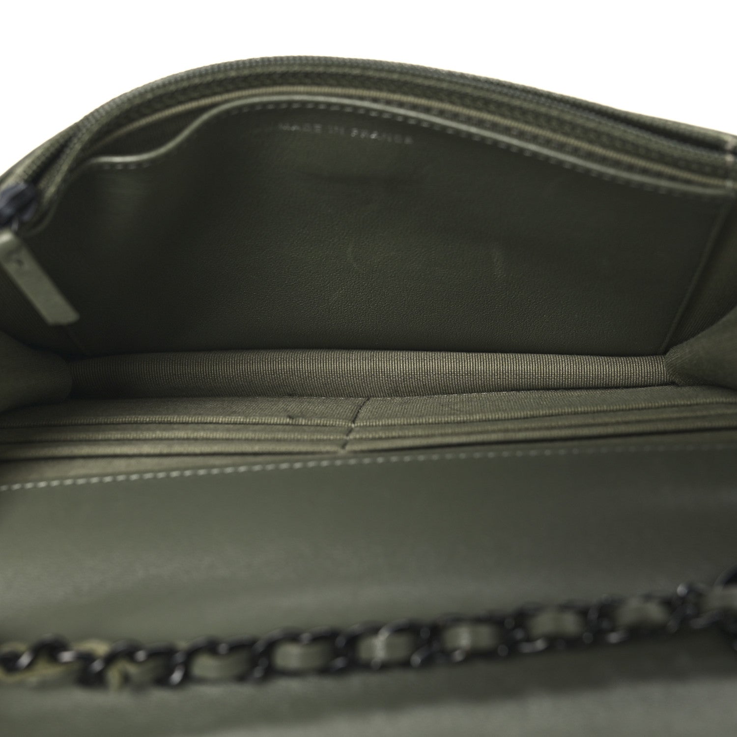 Lambskin Quilted Trendy CC Wallet On Chain WOC Green