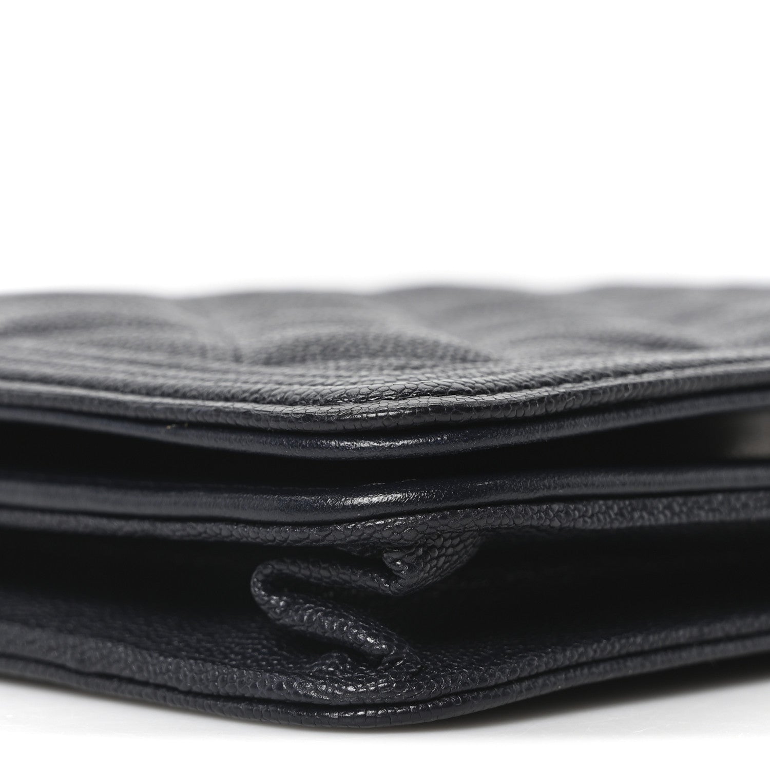 Caviar Quilted Boy Wallet On Chain WOC Navy