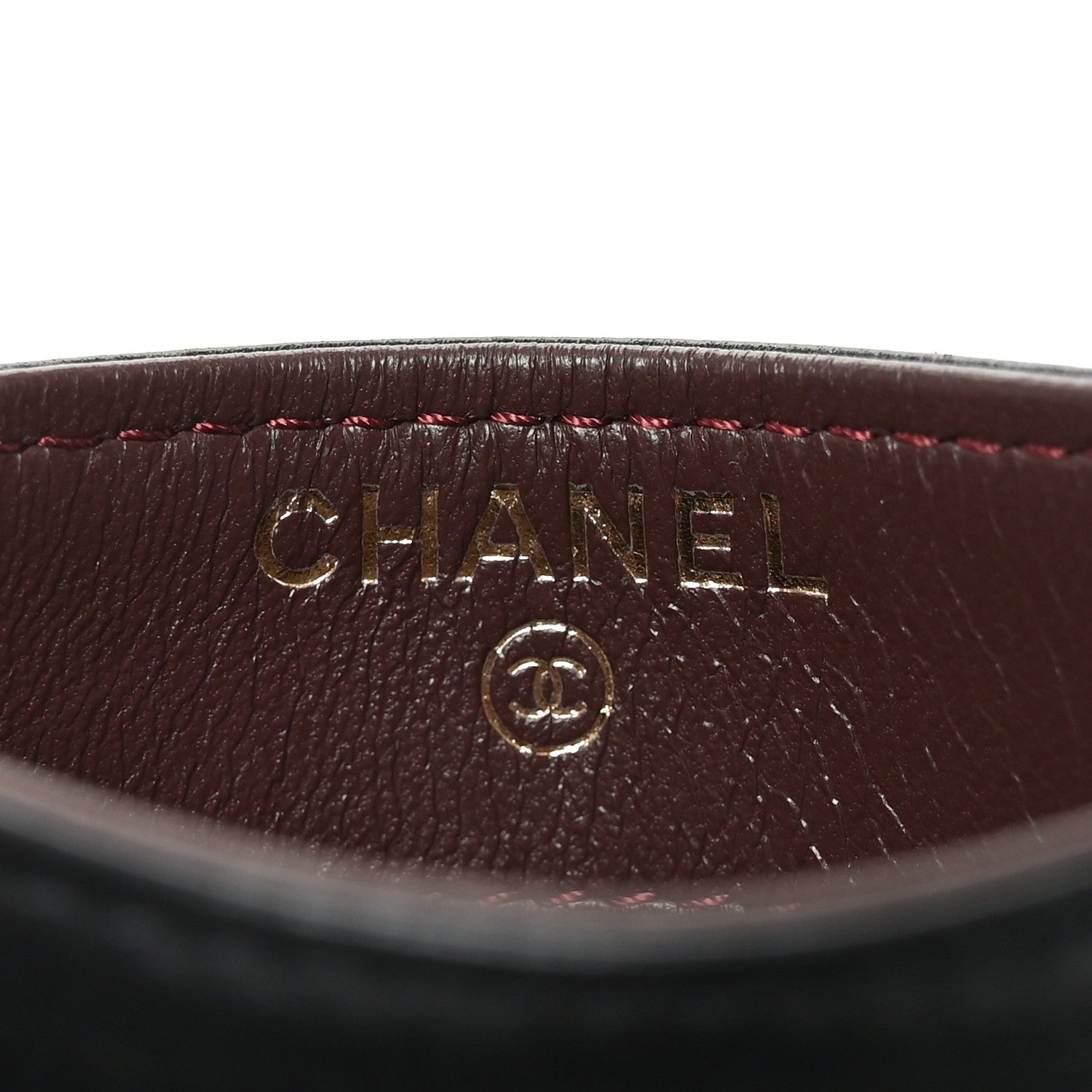 Lambskin Quilted Card Holder Black