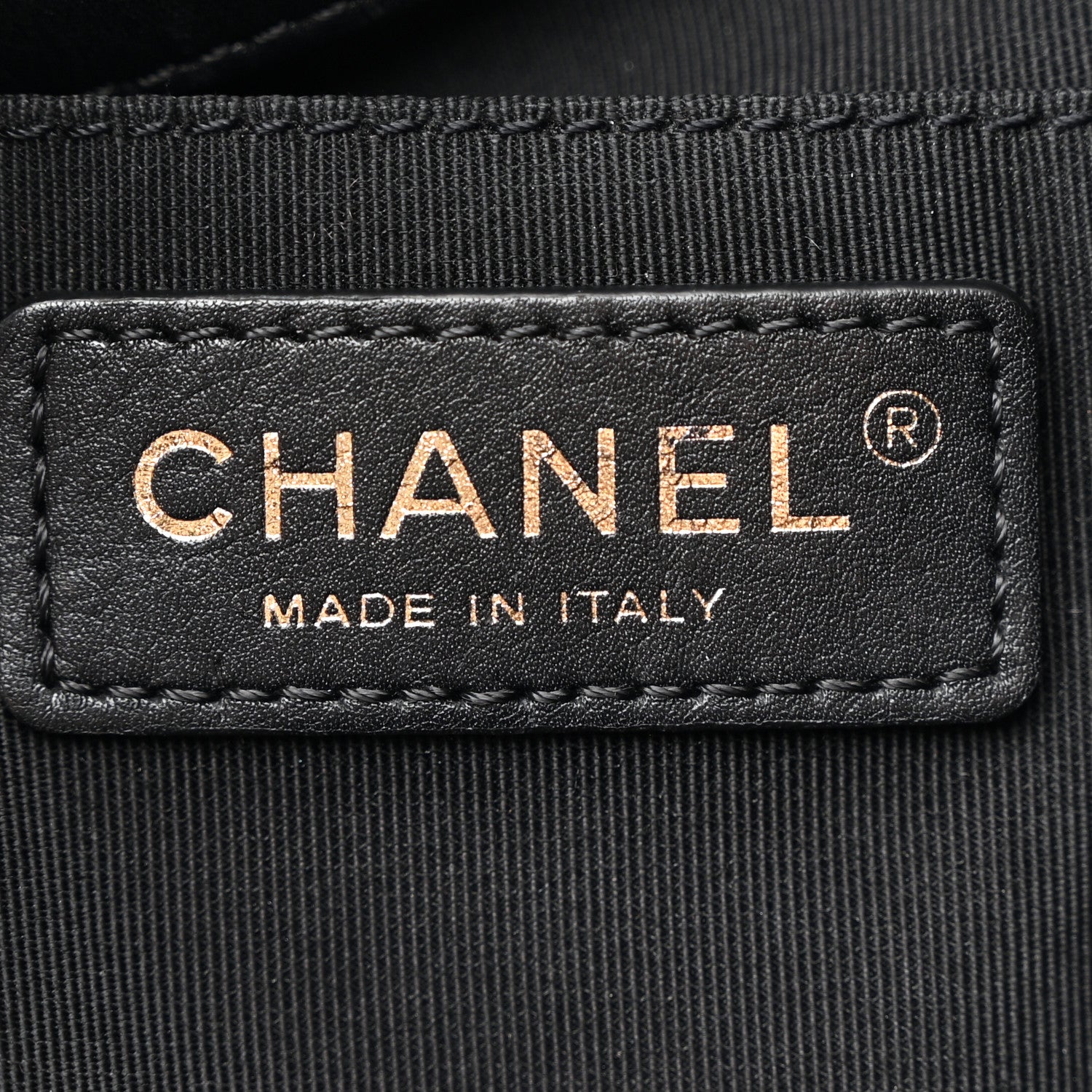 Calfskin Stitched Drawstring Bag Black