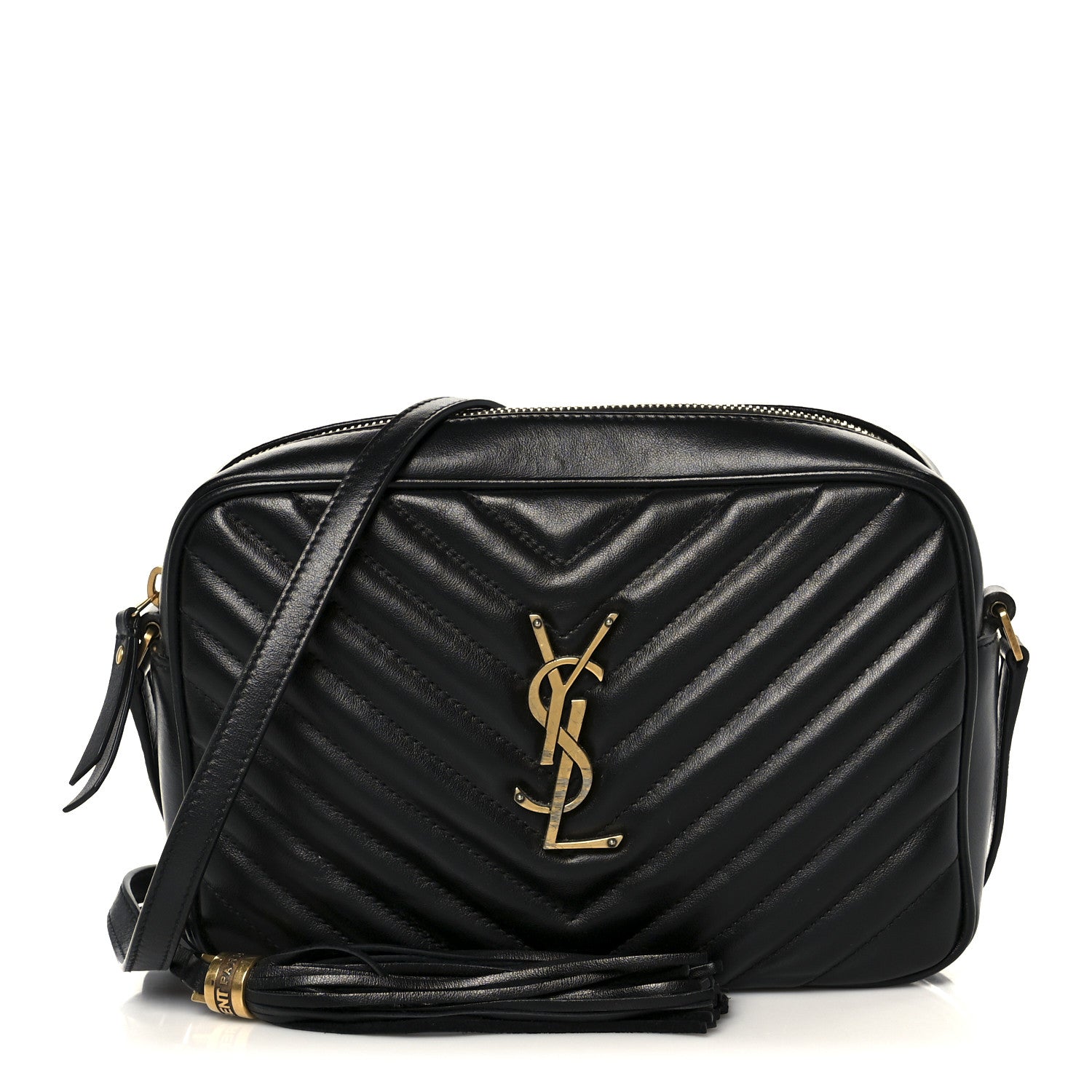 Calfskin Matelasse Monogram Lou Camera Bag Black