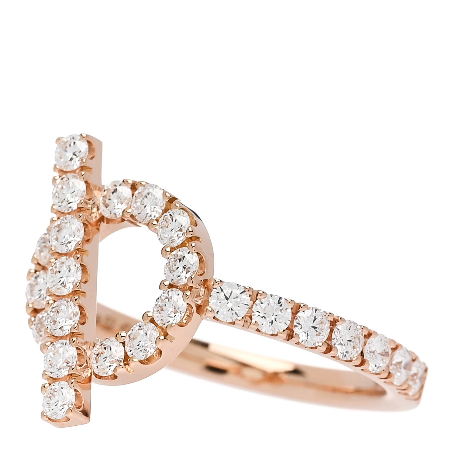 18K Rose Gold Diamond Finesse Ring 52 6